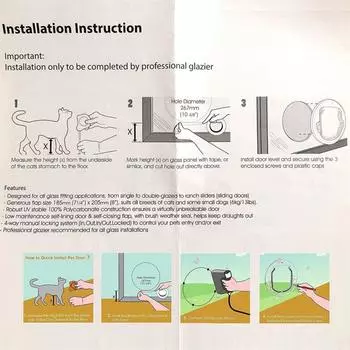 Дверь для домашних животных с замком для кошек, щенков, собак, дверь с замком, прозрачная круглая дверь для экранного окна, раздвижная стеклянная дверь, стеклянное окно прозрачный