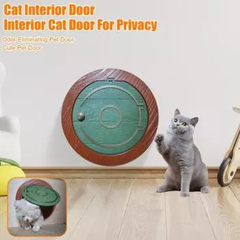 Дверь для кошек в помещении, дверца для кошек для внутренних дверей, простая установка своими руками, защищенная