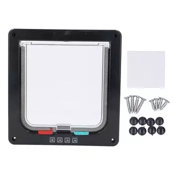 Дверь для собаки Профессиональная Многоцелевая Прочная Долговечная Погодоустойчивая Легкая установка Безопасная Дверь для питомца S(for 2-4kg)