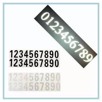 Дверь дома, адрес улицы, номер почтового ящика или номер автомобиля, номер автомобиля, ворота, виниловая наклейка, светоотражающие белые и черные наклейки