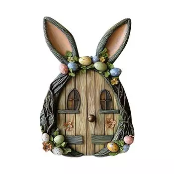 Дверь и окно для фей, Дверь эльфов, Дверь из сказки, Украшение для дома, Лестница, Спальня, Садовое украшение, Деревянные поделки One Size