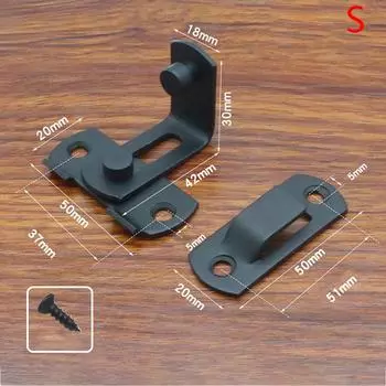 Дверь сарая из литой стали, защелка, замок, украшение, прямоугольная пряжка для раздвижной двери S