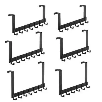 Дверь за крючком для хранения вещей Настенная вешалка для одежды Крючок для пальто Вешалка без проколов Органайзер для спальни Хранение Кухонные принадлежности