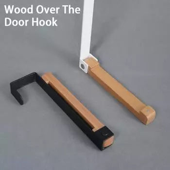 Дверь за крючком Складная Простая установка Без перфорации Экономия места Прочная несущая способность Подвешивание одежды Многоцелевая дверь Задняя стойка для хранения Бытовая белый