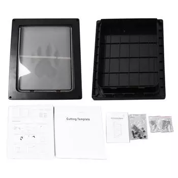 Дверца для домашних животных Внутренняя наружная дверца для домашних животных Устойчивая к погодным условиям прочная дверь с замком для больших собак и кошек