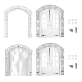 Дверца для кошек, межкомнатная дверь, надежная, долговечная, простая в установке, французская дверца для кошек, домашних животных и собак White Common Style