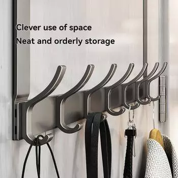 Дверца за крючками для хранения настенная сумка вешалка для одежды крючок вешалка без проколов органайзер для спальни ванная комната кухонный аксессуар