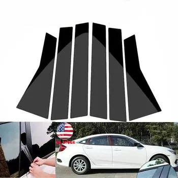 Двери автомобиля, окна, стойки BC, дверные накладки для Honda Civic Sedan 2016 2017 2018 2019 2020 2021-2023, декоративные аксессуары