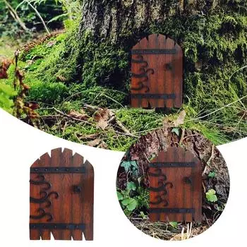 Двери фей для деревьев, уличные миниатюрные двери фей для украшения деревьев, аксессуары для сада фей
