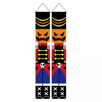 Двери на Хэллоуин, куплеты, флаг, тыква, призрак, череп, куплет, баннер, фестиваль призраков, занавес, украшение на счастливый Хэллоуин as the picture