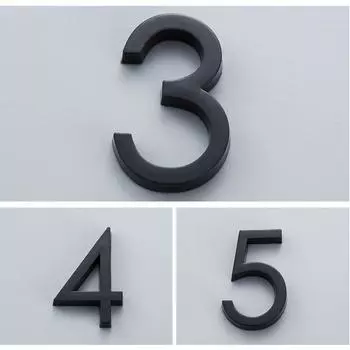 Дверная этикетка Номерная бирка Цифровая табличка Ящик Дверная табличка Наклейки на табличку Самоклеящаяся табличка Вывеска Покрытие ворот Цифры Адрес дома Пластиковый дом для отеля 4 чёрный