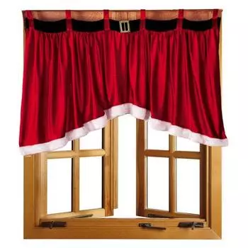 Дверная панель, оконная драпировка, Рождественская занавеска, декоративная домашняя One Size красный