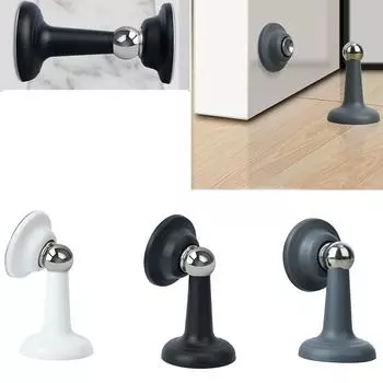 Дверная присоска со свободным ударом, сильный магнитный дверной стопор, бесшумный дверной стопор, бытовой белый