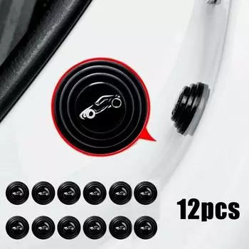 Дверная противоударная накладка 2,8 см/1,10 дюйма, цвет черный, авто