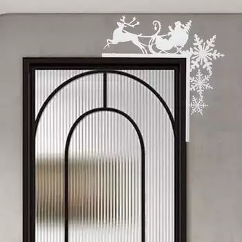 Дверная рама Угловой знак Деревянная праздничная дверь Угловой орнамент Сезонный домашний декор Дверь C