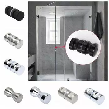 Дверная ручка Back-to-Back из нержавеющей стали 304, серебристо-черная, для раздвижных дверей, для ворот, для дома 06