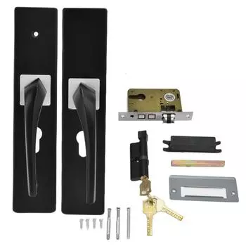 Дверная ручка черная простая бесшумная универсальная бытовая ручка-тяга для двери спальни