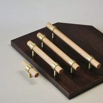 Дверная ручка для мебели в скандинавском стиле, деревянная ручка для кухни, прочные ручки для шкафов, шкаф 160mm