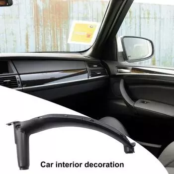 Дверная ручка из АБС-пластика, внутренняя отделка, устойчивая к царапинам, практичная внутренняя дверная ручка L/R, молдинг, замена основания 51416969402 51416969401 для BMW E70 X5 08-13 Right