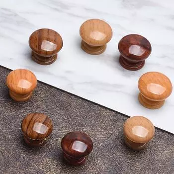 Дверная ручка круглая из натурального дерева, ручка для ящика шкафа, дверные ручки для шкафа, мебельные ручки, фурнитура для кухонной мебели