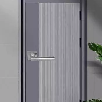 Дверная ручка Квадратный замок для входной двери из нержавеющей стали 3-рычажный замок с ручкой без ключа Износостойкий для серебряный