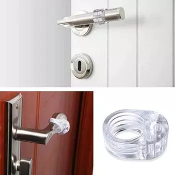 Дверная ручка накладка на детскую безопасность напольный дверной упор прозрачный силиконовый настенный амортизатор защита для дома стопор стопор