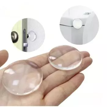 Дверная ручка настенный щит прозрачный мягкий силиконовый настенный протектор самоклеящаяся дверная ручка нескользящий круглый дверной упор заглушка 1pcs