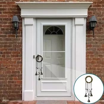 Дверная ручка, подвесное украшение в виде колокольчика ведьмы, винтажная круглая подвеска из ротанга, прозрачная бутылка, подвеска в виде луны и звезды, кисточки, дверная ручка на удачу, украшение в виде перезвона ветра коричневый