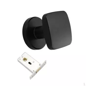 Дверная ручка с невидимым замком, внутренняя ручка-кнопка с двух сторон, стильная фурнитура замка, простота в использовании