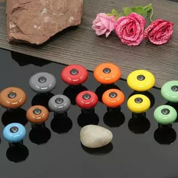 Дверная ручка шкафа, прочная универсальная керамическая однотонная красочная ручка для ящика для гардероба белый