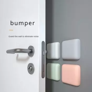Дверная ручка, утолщенная противоударная накладка, силиконовая защитная накладка, противоударная напольная ручка для холодильника, буфер для предотвращения столкновений, артефакт, немая наклейка на стену 3 белый
