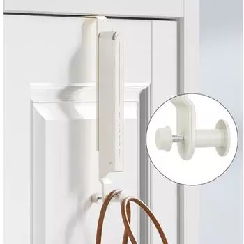 Дверная вешалка для спальни, вешалка для одежды над дверью, пластиковые крючки для организации домашнего хранения, держатель для сумок, рельсы белый