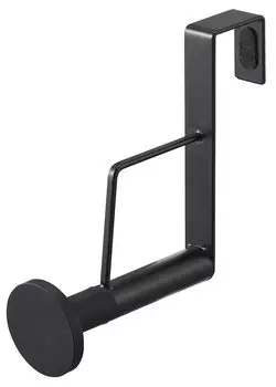 Дверная вешалка Yamazaki Jitsugyo 5971, длинная, черная, Ш5 x Г16 x Умный силиконовый наконечник предотвращает падение шляпы, не скользит, прибл.. Высота 15,5 см чёрный