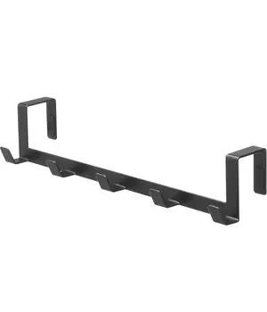 Дверная вешалка Yamazaki Jitsugyo широкая черная Ш30 x Г7 x В6 см Smart 7650 прибл. чёрный
