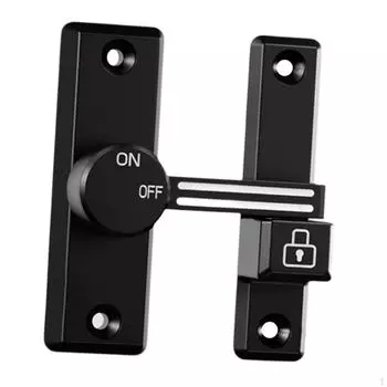 Дверная защелка Откидная скользящая защелка, светящаяся, с безопасным замком, защелки для шкафов, чёрный