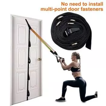 Дверной эспандер Сверхмощный многоточечный регулируемый по высоте без ударов мужчина и женщина Силовая тренировка Дверной ремень для упражнений Оборудование для тренировок в домашнем спортзале