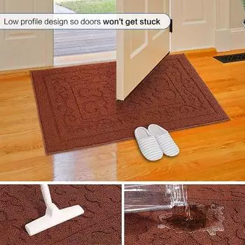 Дверной коврик Коврик для передней двери Нескользящий суперабсорбирующий и грязеотталкивающий дверной коврик Моющийся ковер