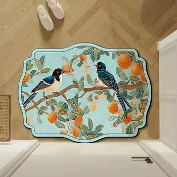 Дверной коврик National Wind Silk Mat для дома, дверной коврик для двери, грязезащитный коврик для улицы, устойчивый к удалению пыли, можно изготовить на заказ 40 * 60Cm silk circle