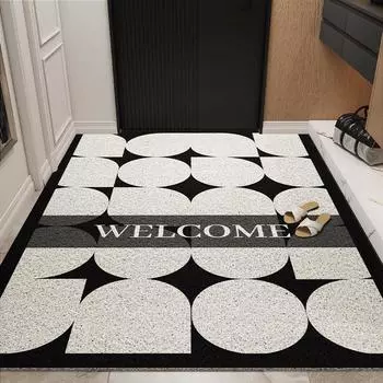 Дверной коврик Песок Соскребающий износостойкий проволочный кольцевой коврик для двери Дверной коврик Нескользящий коврик для двери Можно резать ковер 50*80