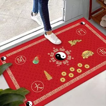 Дверной коврик «Семь звезд фен-шуй»: Привлеките удачу и процветание с помощью дизайна «Пять стихий и шесть императоров» для дома или офиса. 40*60 cm