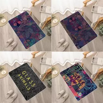 Дверной коврик, стеклянный коврик с животными Zaba, коврик для ванной комнаты, коврик для балкона, моющийся нескользящий кухонный коврик 40x60cm