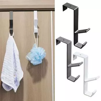 Дверной крючок для хранения на задней стороне, органайзер, прочный, несущий нагрузку, устойчивый к ржавчине, не деформирующийся, вешалка для хранения всякой всячины чёрный