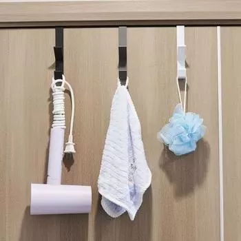 Дверной крючок для хранения вещей, органайзер, прочный, несущий нагрузку, устойчивый к ржавчине, не деформируется легко чёрный