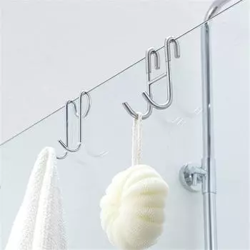 Дверной крючок из нержавеющей стали S-образной формы, двойной крючок для хранения вещей, вешалка для ванной, кухни, душа, вешалка для полотенец, органайзер для посуды