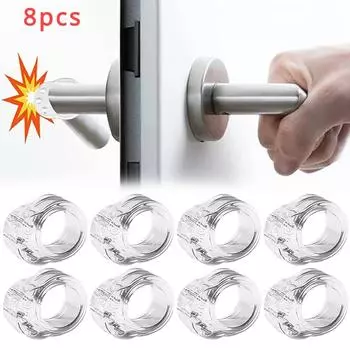 Дверной протектор Дверной упор Прозрачные защитные приспособления Напольный дверной упор Силиконовый Домашние улучшения Стены Мебель Защитные приспособления Фиксаторы