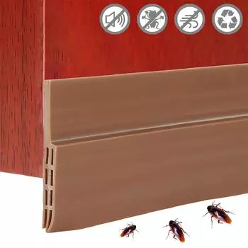 Дверной сквозняк для нижней части двери - Премиум дверной сквозняк для нижней части двери/уплотнитель для двери для защиты от холода коричневый