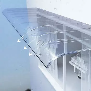 Дверной тент, навес, окно без кронштейнов, укрытие, наружное крыльцо 40x40cm LxW