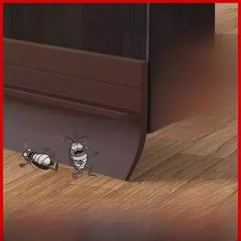 Дверной уплотнитель из двух материалов: Звукоизоляция, защита от насекомых, защита от атмосферных воздействий, самоклеящаяся 1 meter long, 1 piece, transparent adhesive прозрачный