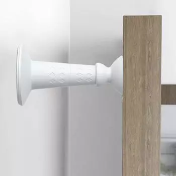 Дверной упор держатель силиконовый премиум прочный настенный протектор стопор для туалета кухня синий