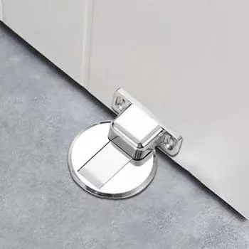 Дверной упор для напольного всасывания, регулируемый из цинкового сплава, устойчивый к столкновениям, компактный, простой в установке, Black